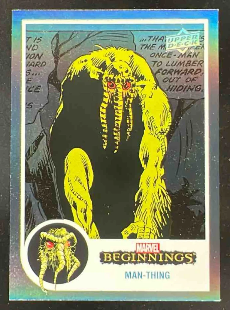 2022 Upper Deck Marvel Beginnings Flipped FX Black #FFX50 Man-Thing /25