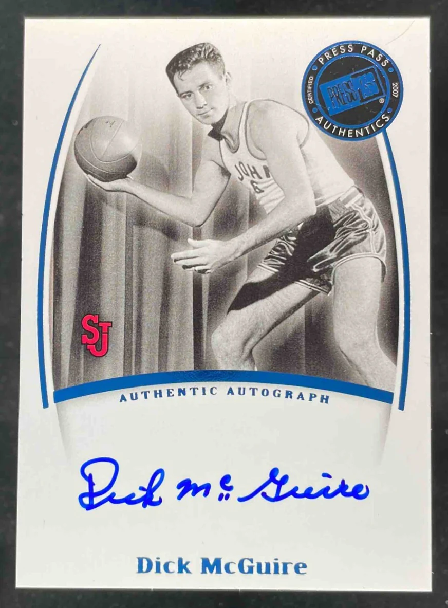 2007-08 Press Pass Legends Signatures Dick McGuire Autograph Auto