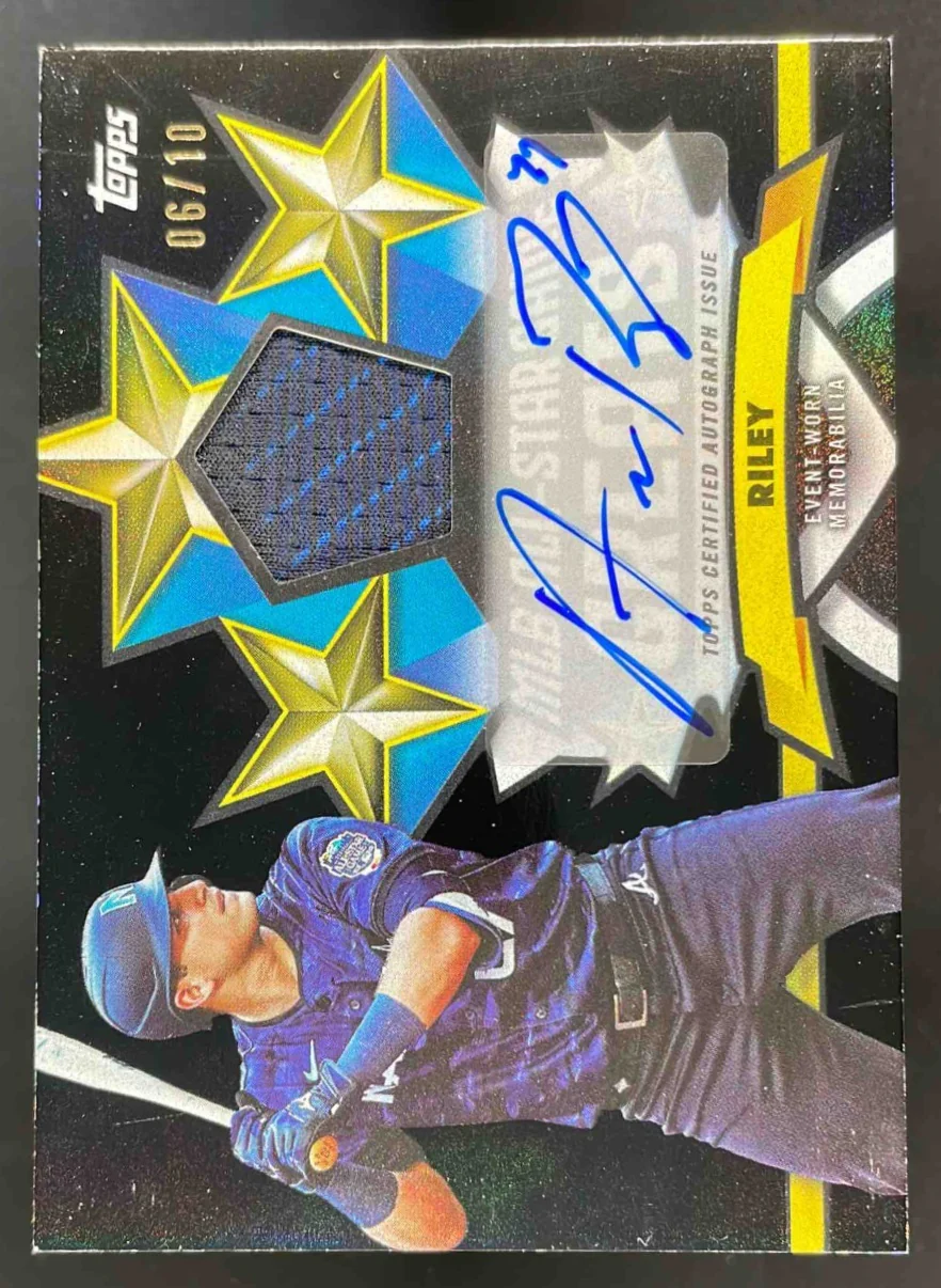 2025 Topps All-Star Game Mega Box Greats Relics Black Foil Austin Riley Auto /10