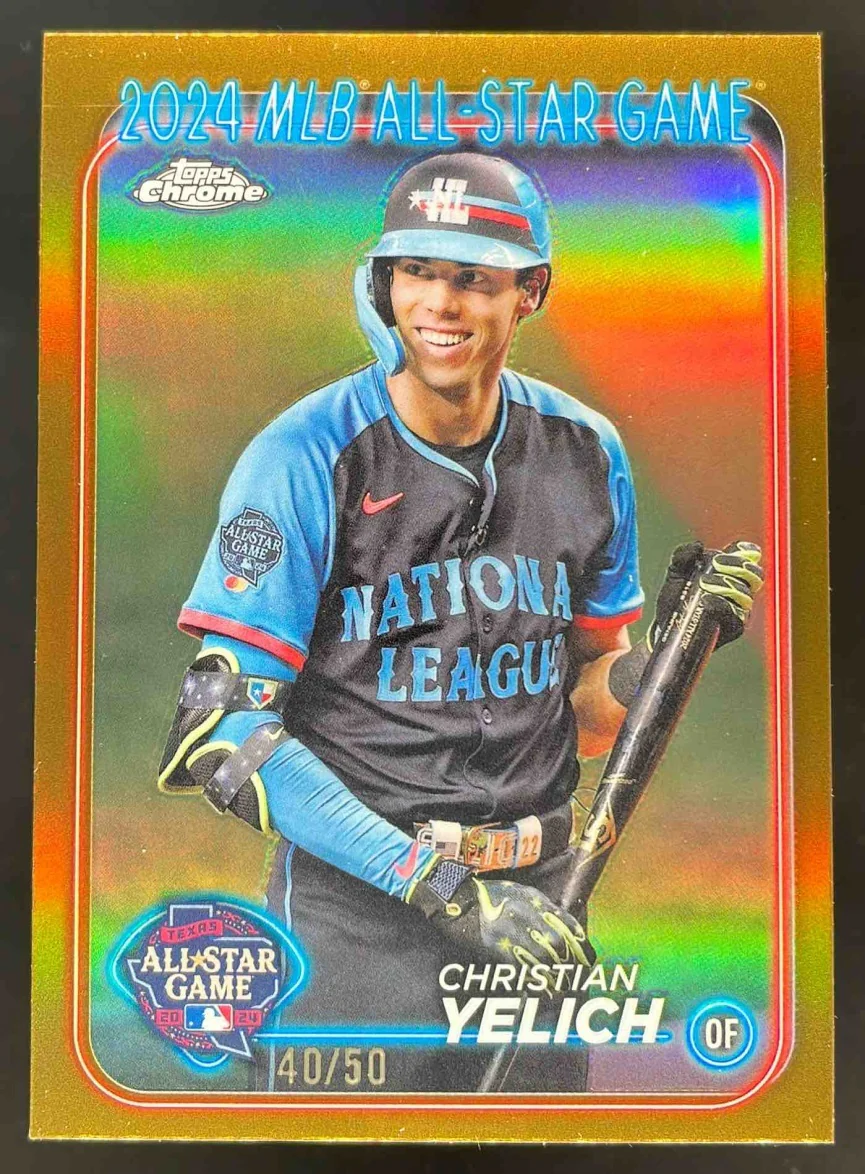2024 Topps Chrome 2024 All-Star Game Gold Refractor #ASGC17 Christian Yelich /50