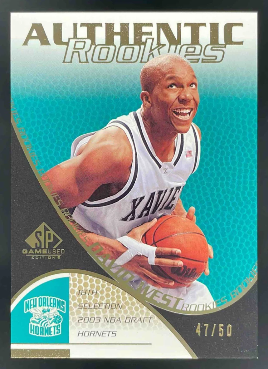 2003-04 SP Game Used Gold #124 David West RC /50
