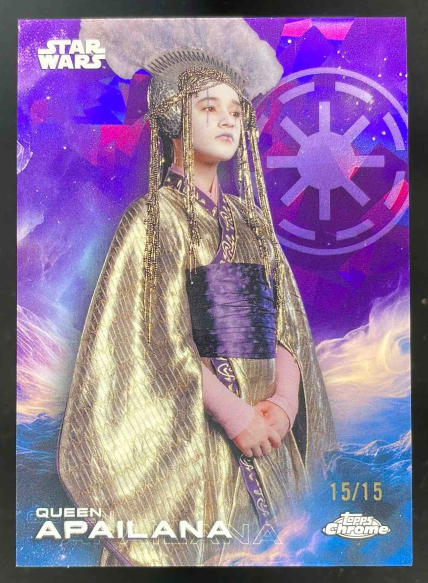 2025 Topps Chrome Star Wars Sapphire Purple Sapphire #151 Queen Apailana /15