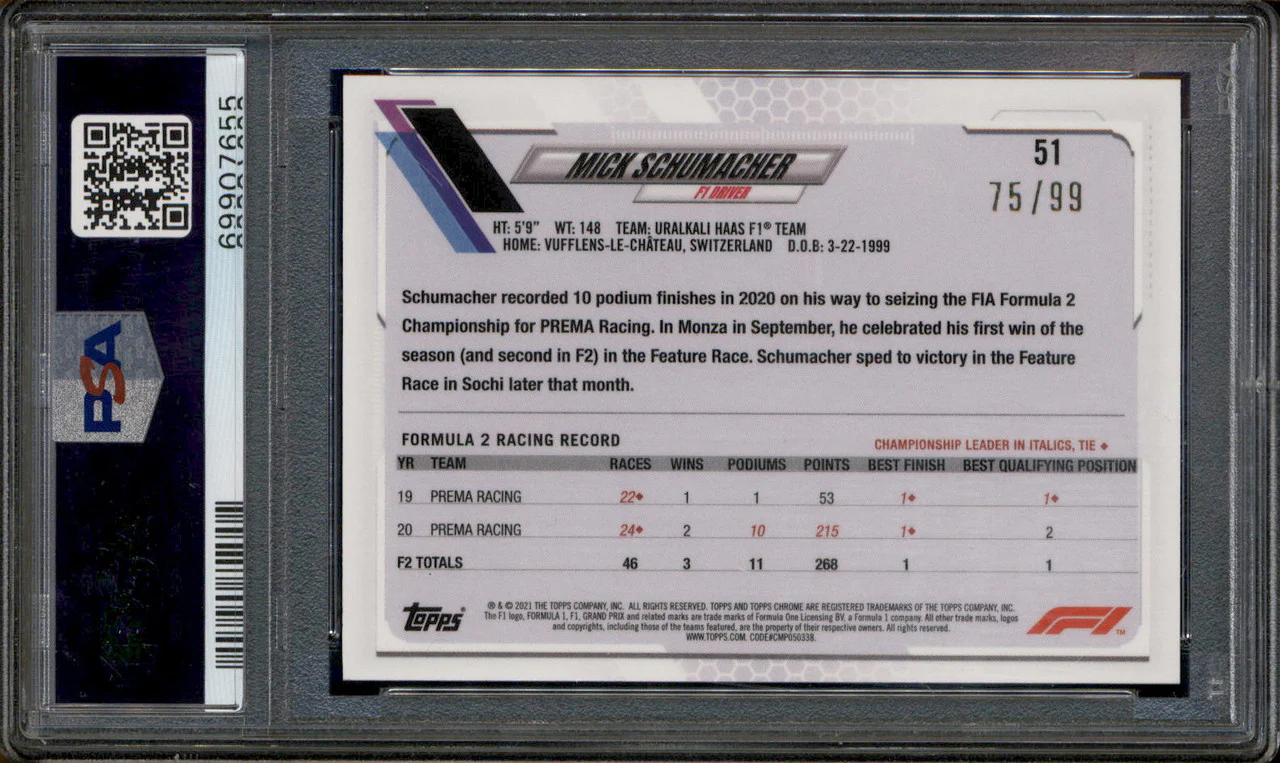 2020 Upper Deck #249 Pavel Francouz RC Rookie PSA 10 - Image 2