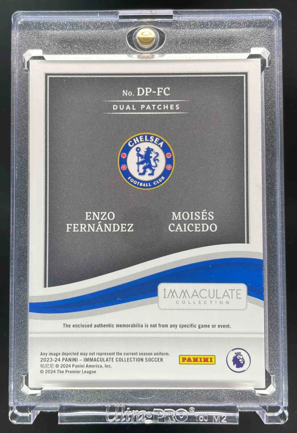 2023 Immaculate Collection Dual Patches Gold Enzo Fernandez Moises Caicedo /5 - Image 2