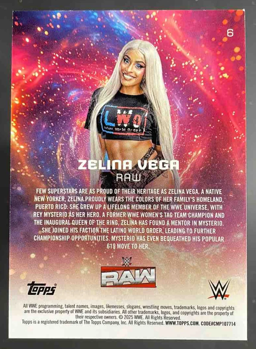 2025 Topps Universe WWE Blast #6 Zelina Vega /50 - Image 2