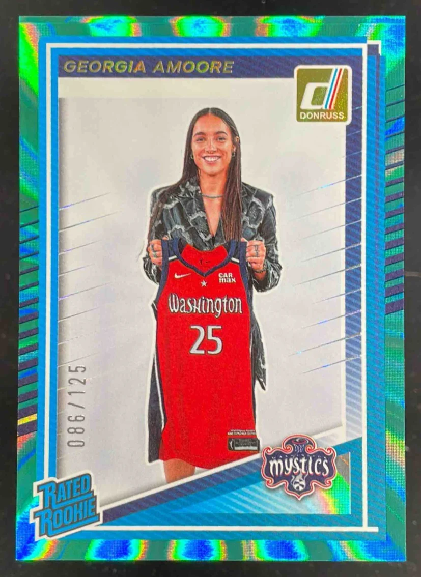 2025 Panini Donruss WNBA Rated Rookies Teal Laser #96 Georgia Amoore RC /125