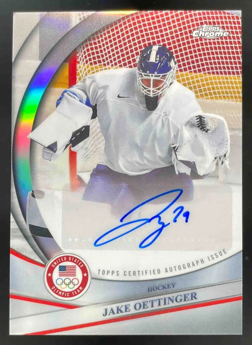 2026 Topps Chrome U.S. Winter Olympic #BCA-JOE Jake Oettinger Auto