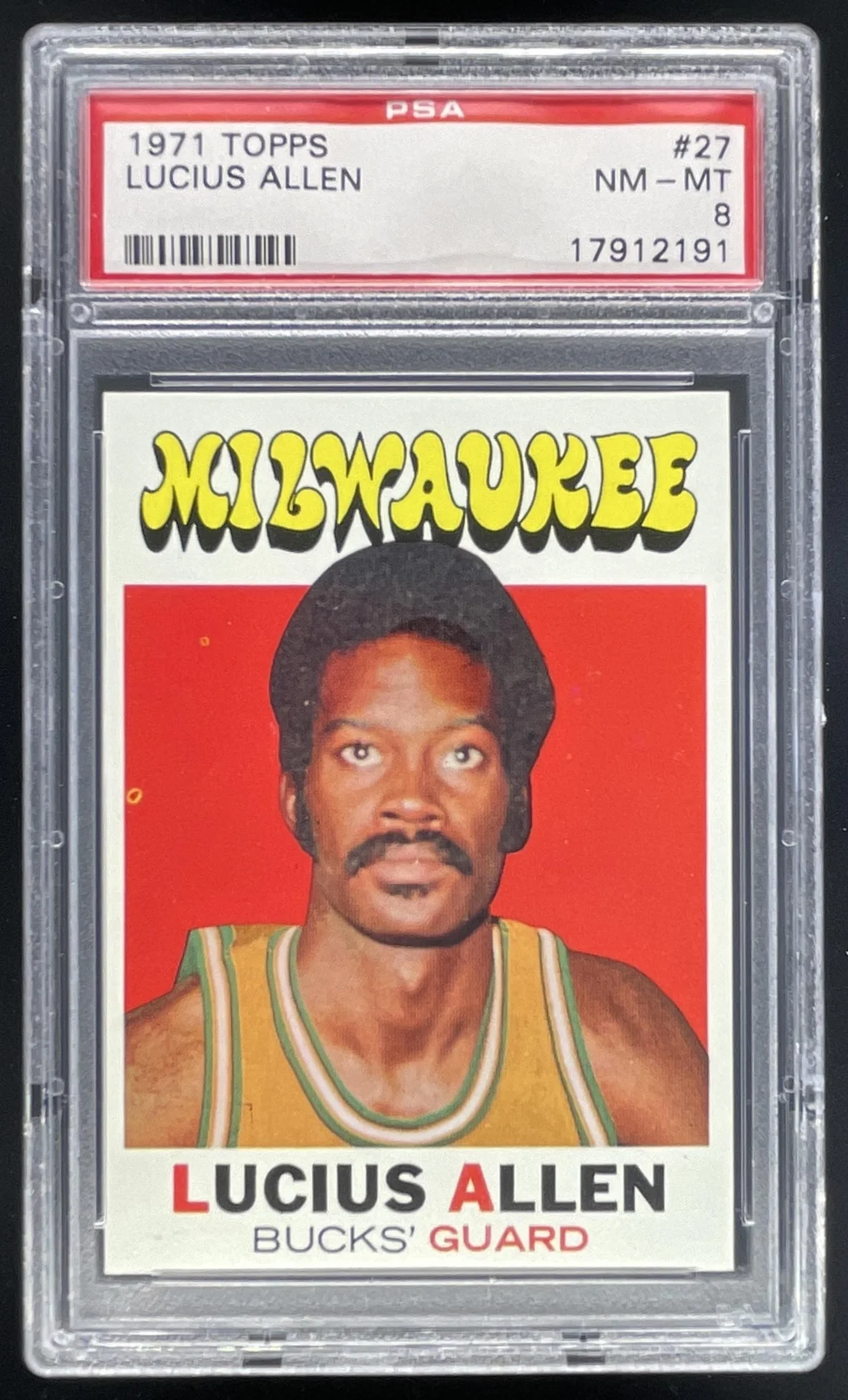1971-72 Topps #27 Lucius Allen PSA 8
