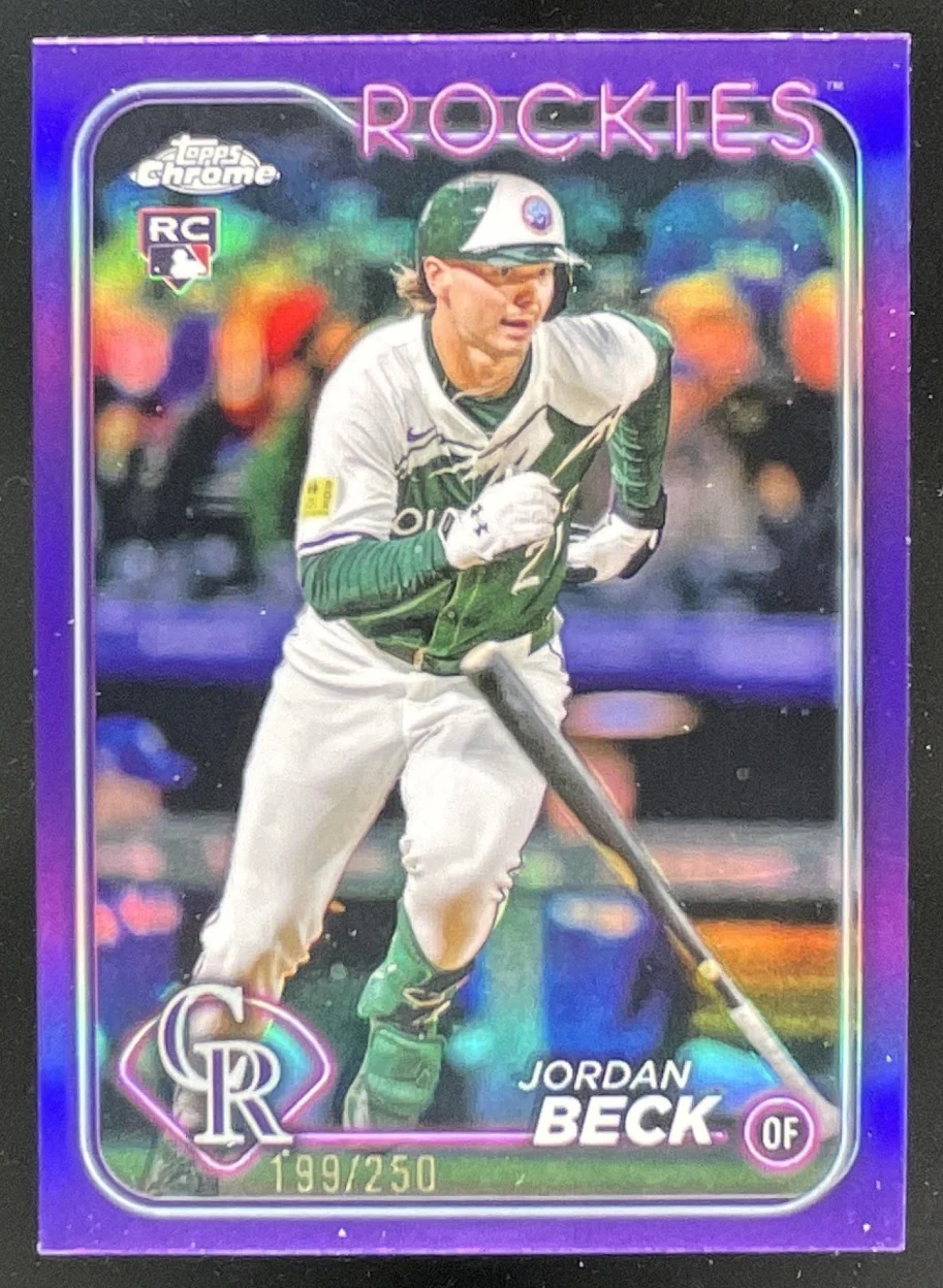 2024 Topps Chrome Update Purple Refractor #USC20 Jordan Beck RC /250