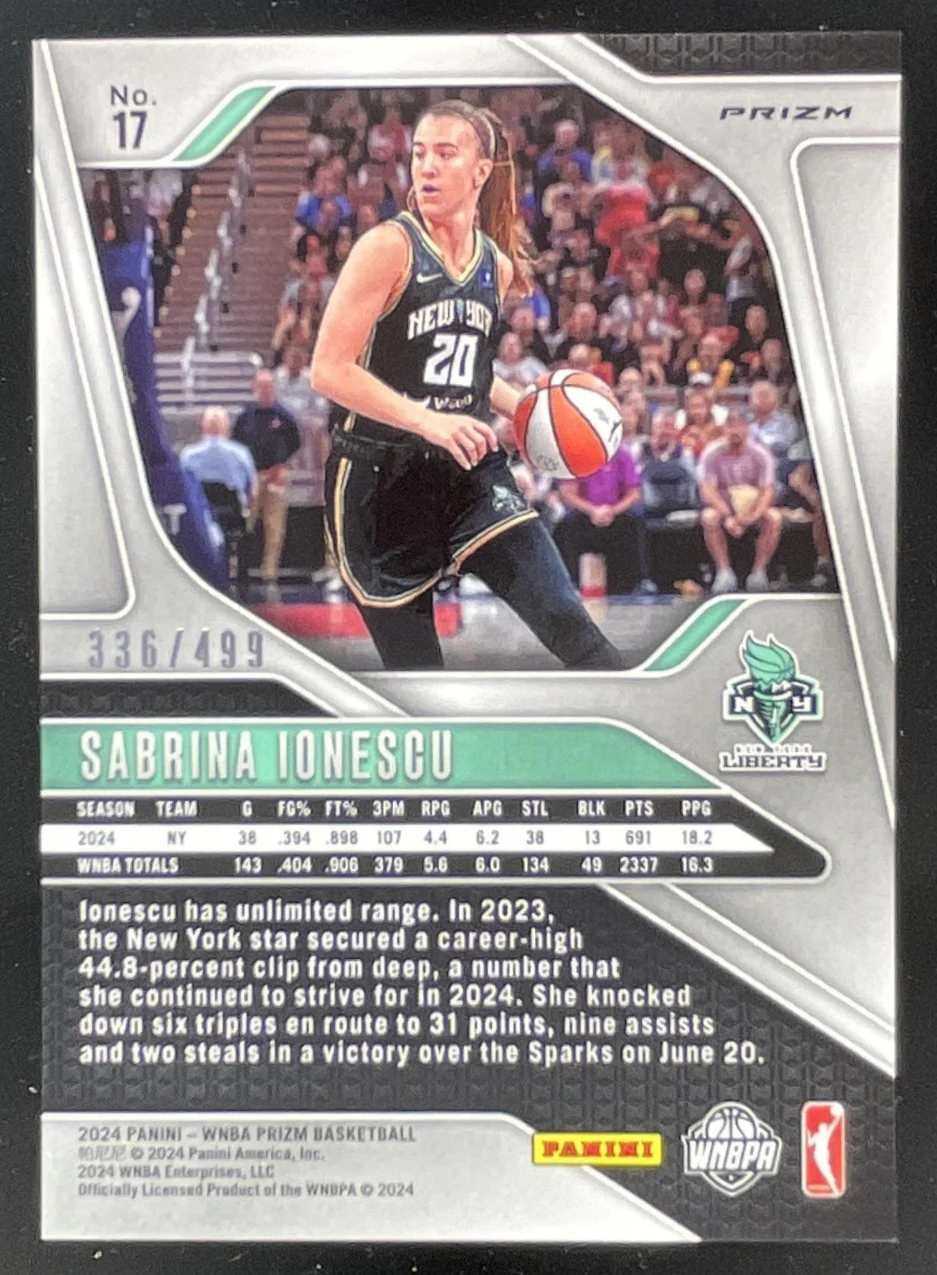 2024 Panini WNBA Prizm Pulsar Prizm #17 Sabrina Ionescu /499 - Image 2