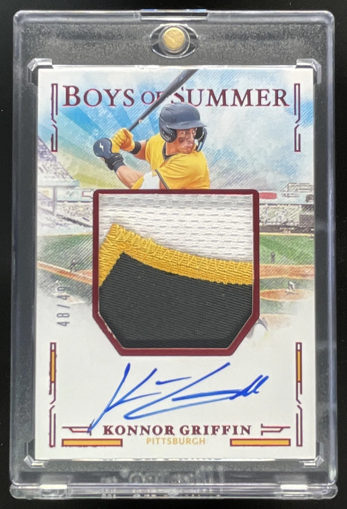 2025 Boys of Summer Jumbo Material Red #JMS-KG Konnor Griffin Auto /49