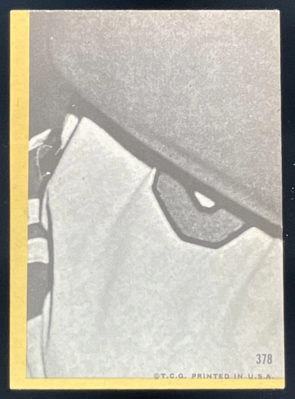 1968 Topps #378 Bob Gibson - Image 2