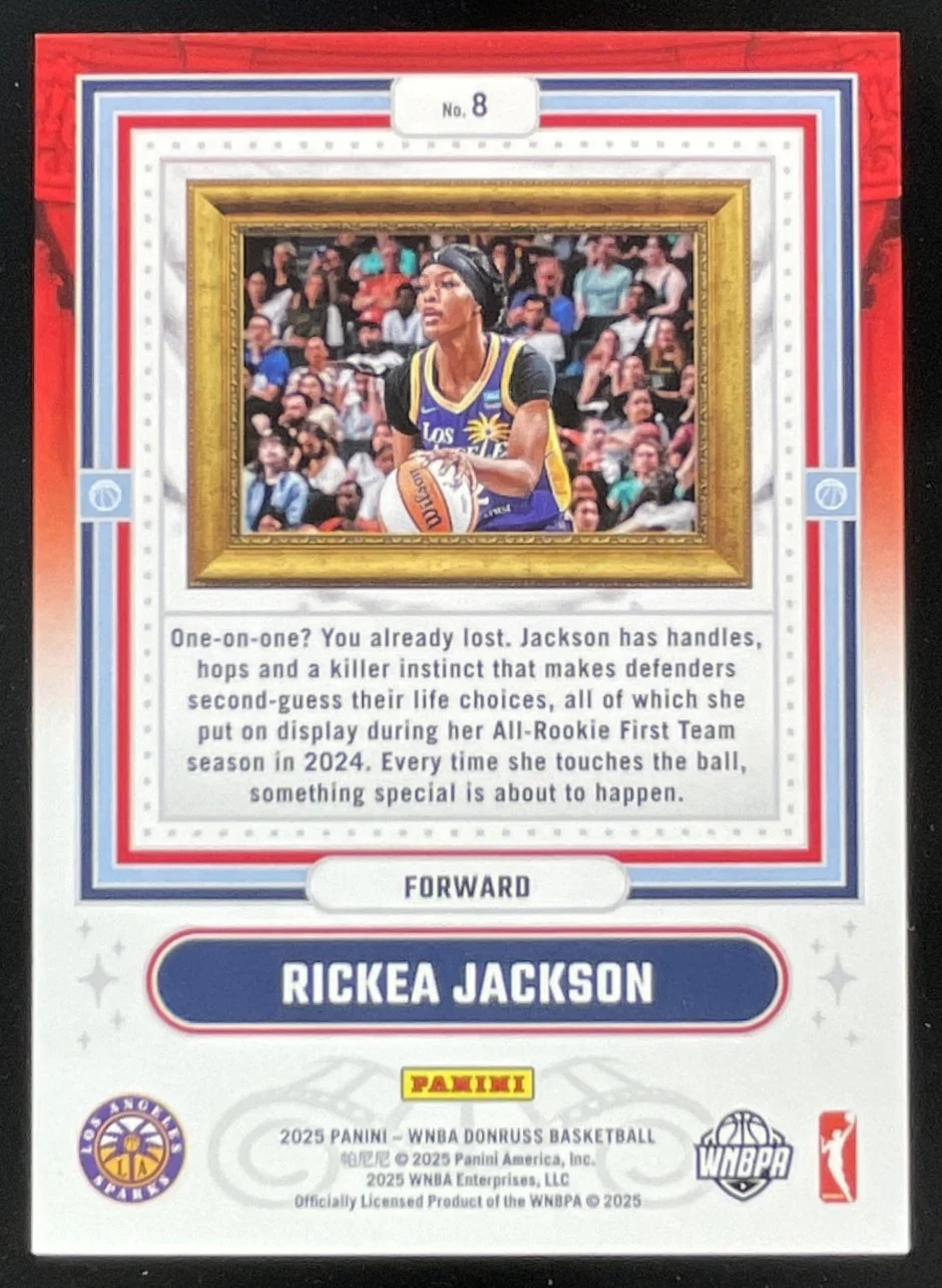 2025 Panini Donruss WNBA Franchise Features Holo Laser #8 Rickea Jackson /99 - Image 2