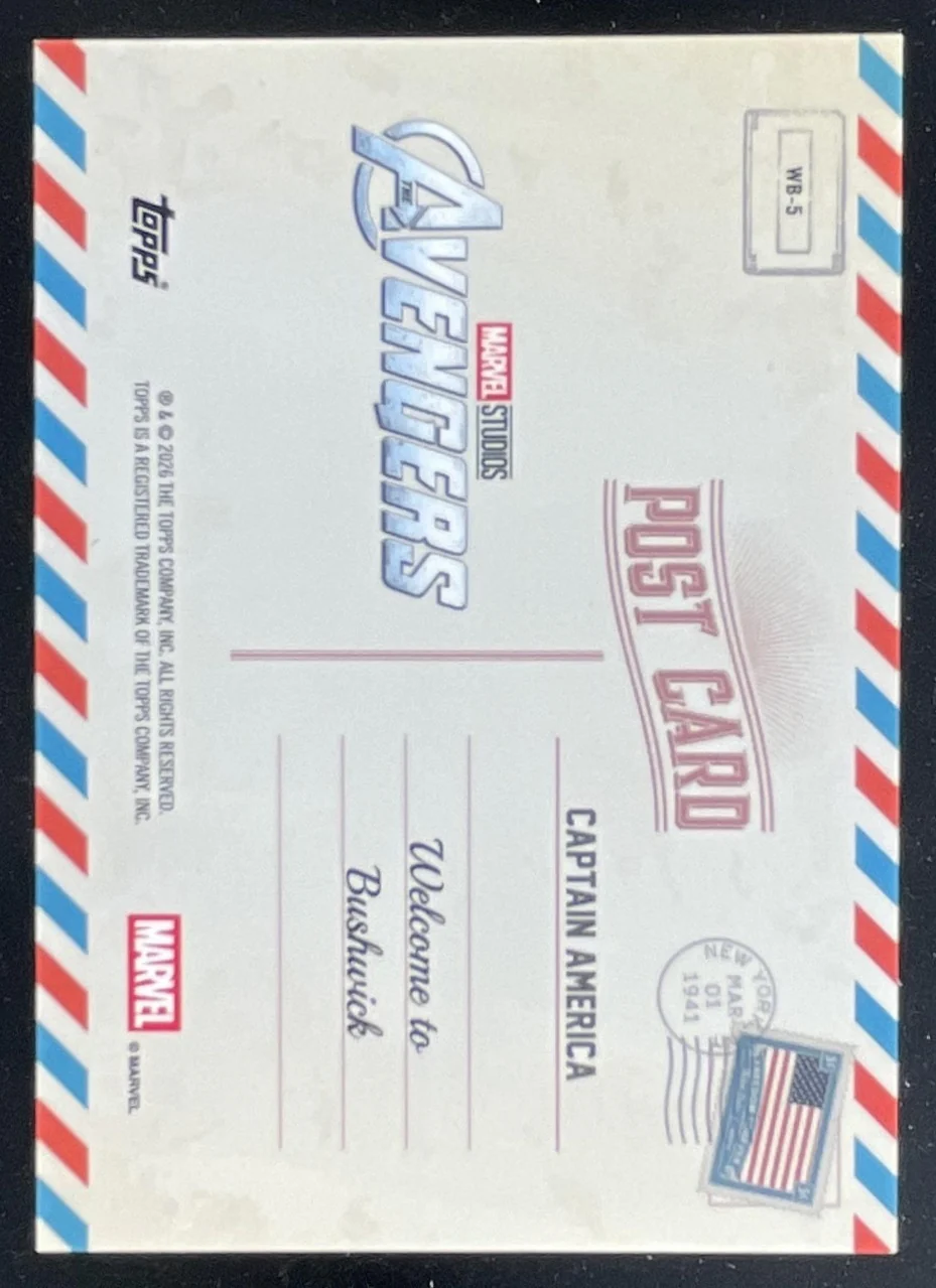 2026 Topps Brooklyn Marvel Welcome Brooklyn Postcard Orange #WB-5 Bushwick /25 - Image 2