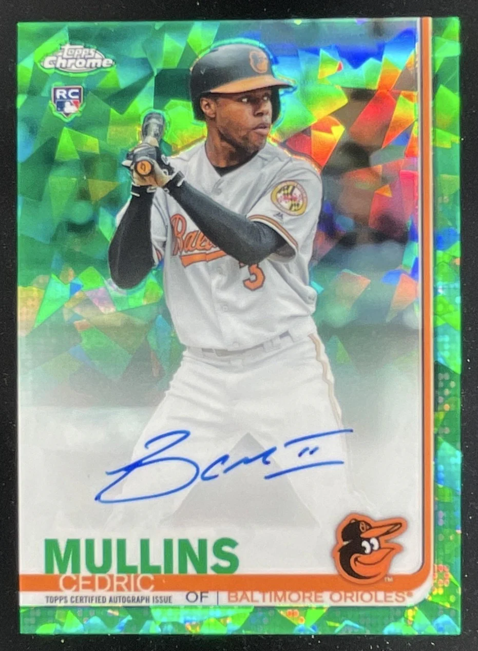 2019 Topps Chrome Sapphire Rookie Green #CSA-CM Cedric Mullins RC Auto /50