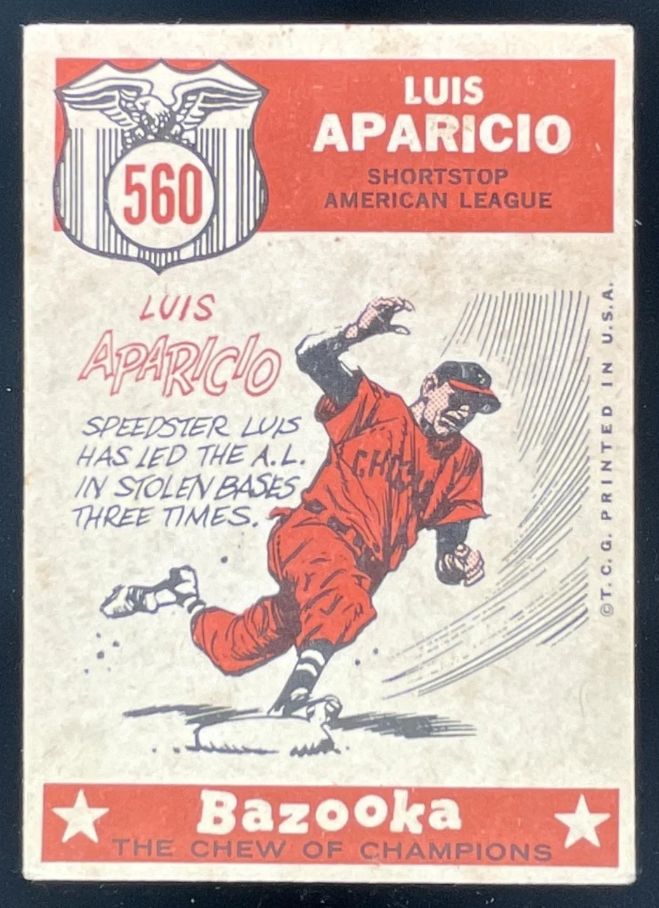 1959 Topps #560 Luis Aparicio All-Star - Image 2