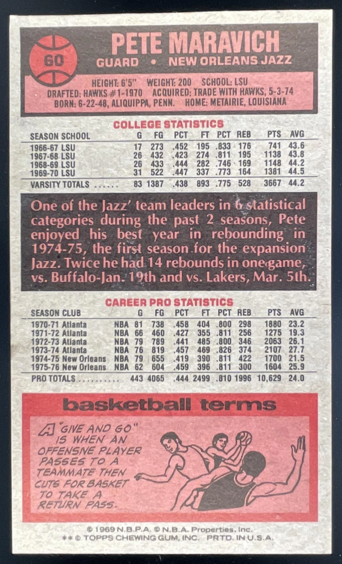 1976-77 Topps #60 Pete Maravich - Image 2