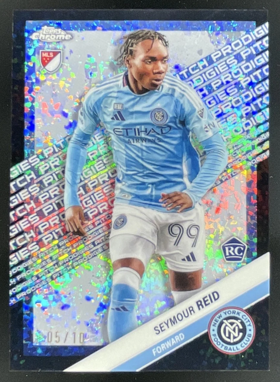 2025 Topps Chrome MLS Black Mini Diamond Seymour Reid Pitch Prodigies RC /10