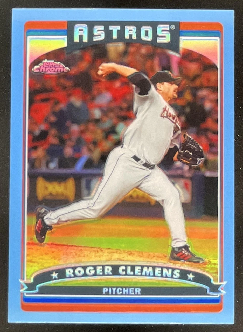 2006 Topps Chrome Blue Refractors #84 Roger Clemens