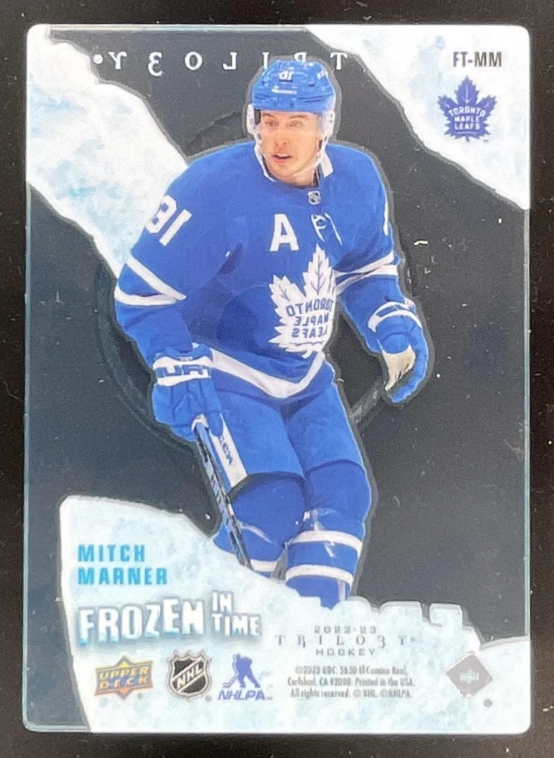 2022-23 Upper Deck Trilogy Frozen in Time Blue Frost #FT-MM Mitch Marner /50 - Image 2