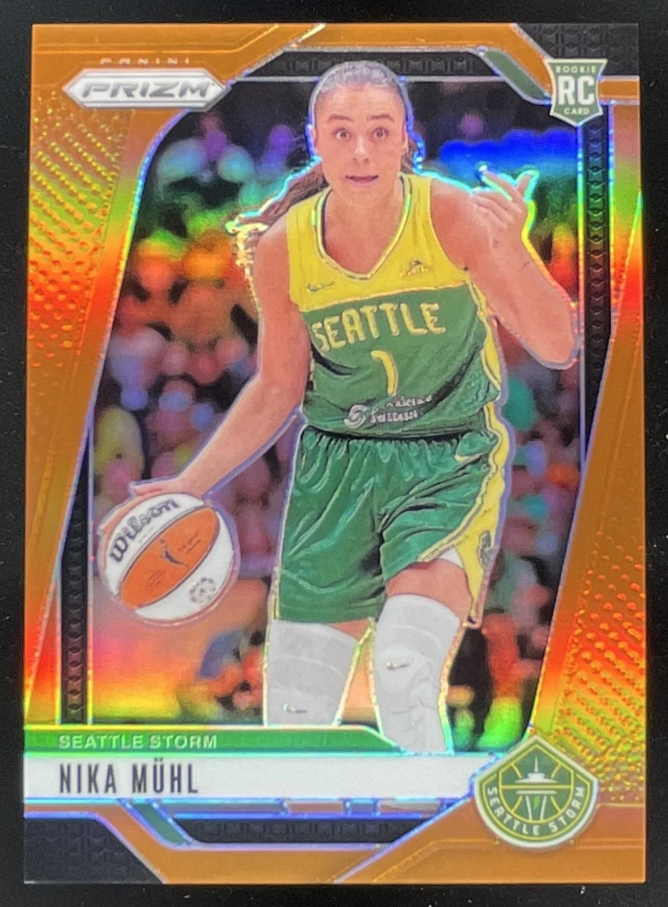 2024 Panini WNBA Prizm Orange Prizm #75 Nika Muhl RC /99