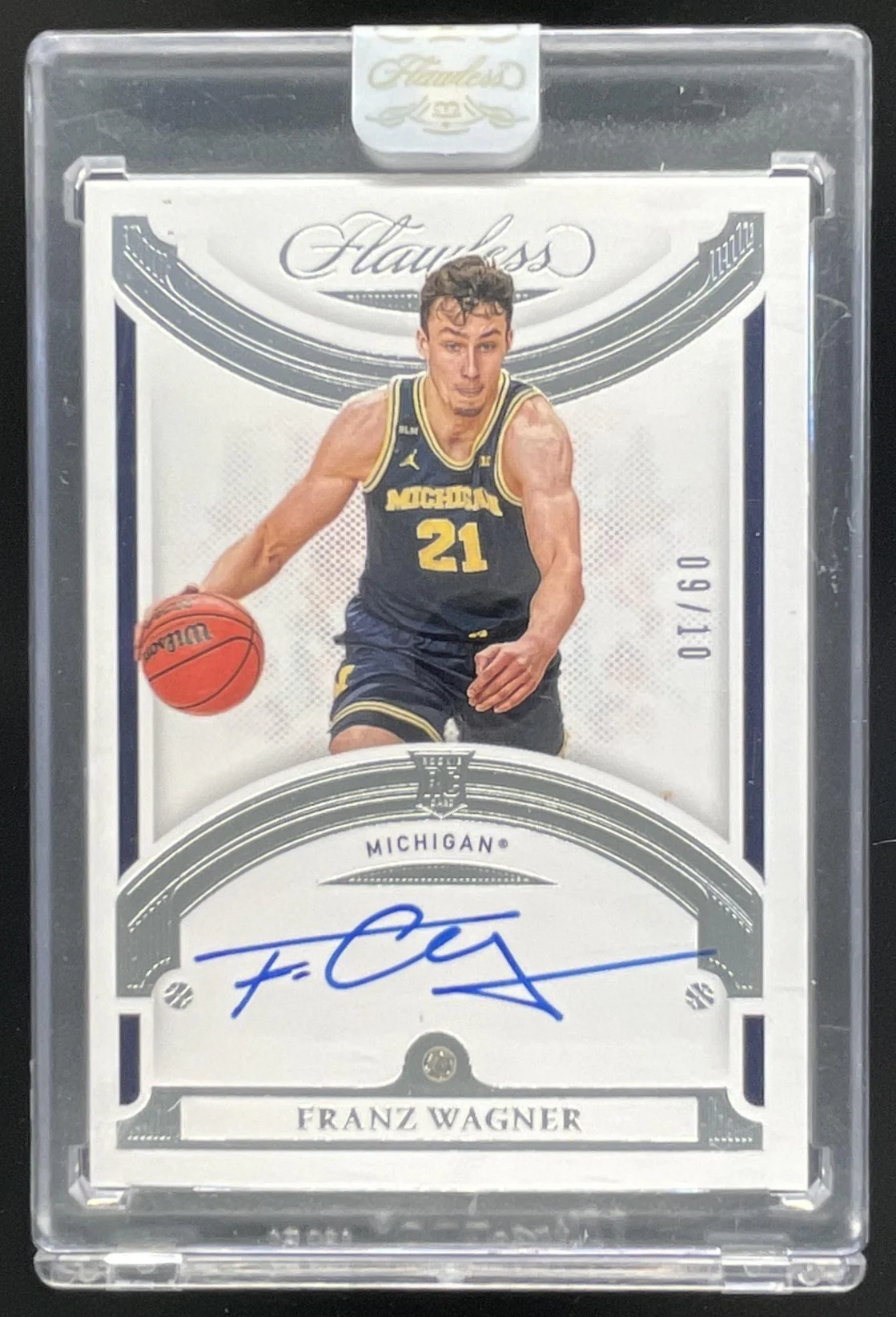 2021-22 Panini Flawless Collegiate #69 Franz Wagner RC Auto /10