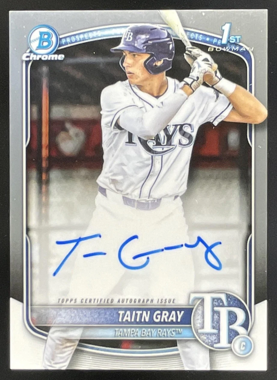2025 Bowman Draft Chrome Prospect Autograph #CPA-TG Taitn Gray RC Auto