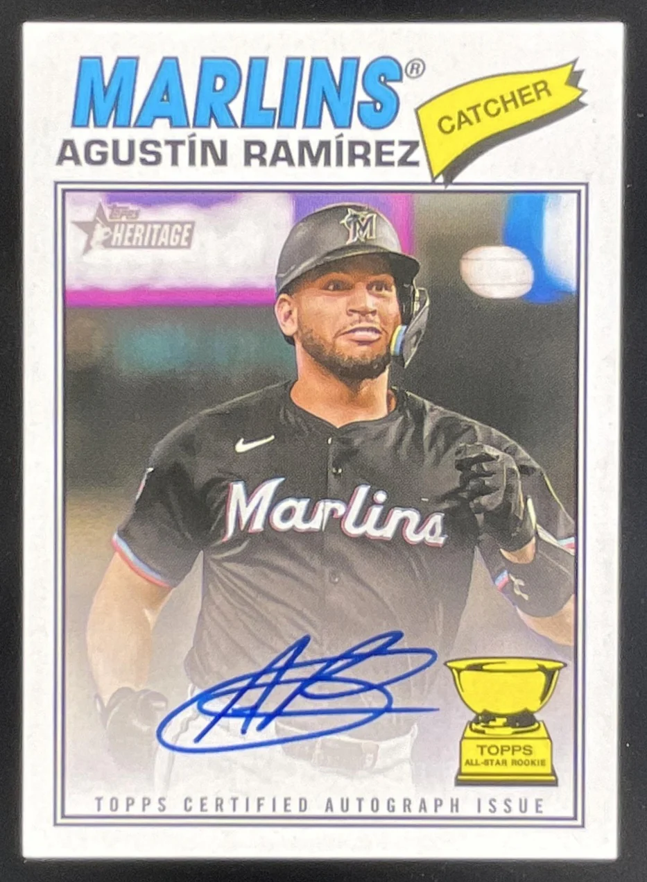 2026 Topps Heritage Real One Autographs #ROA-AR Agustin Ramirez Auto