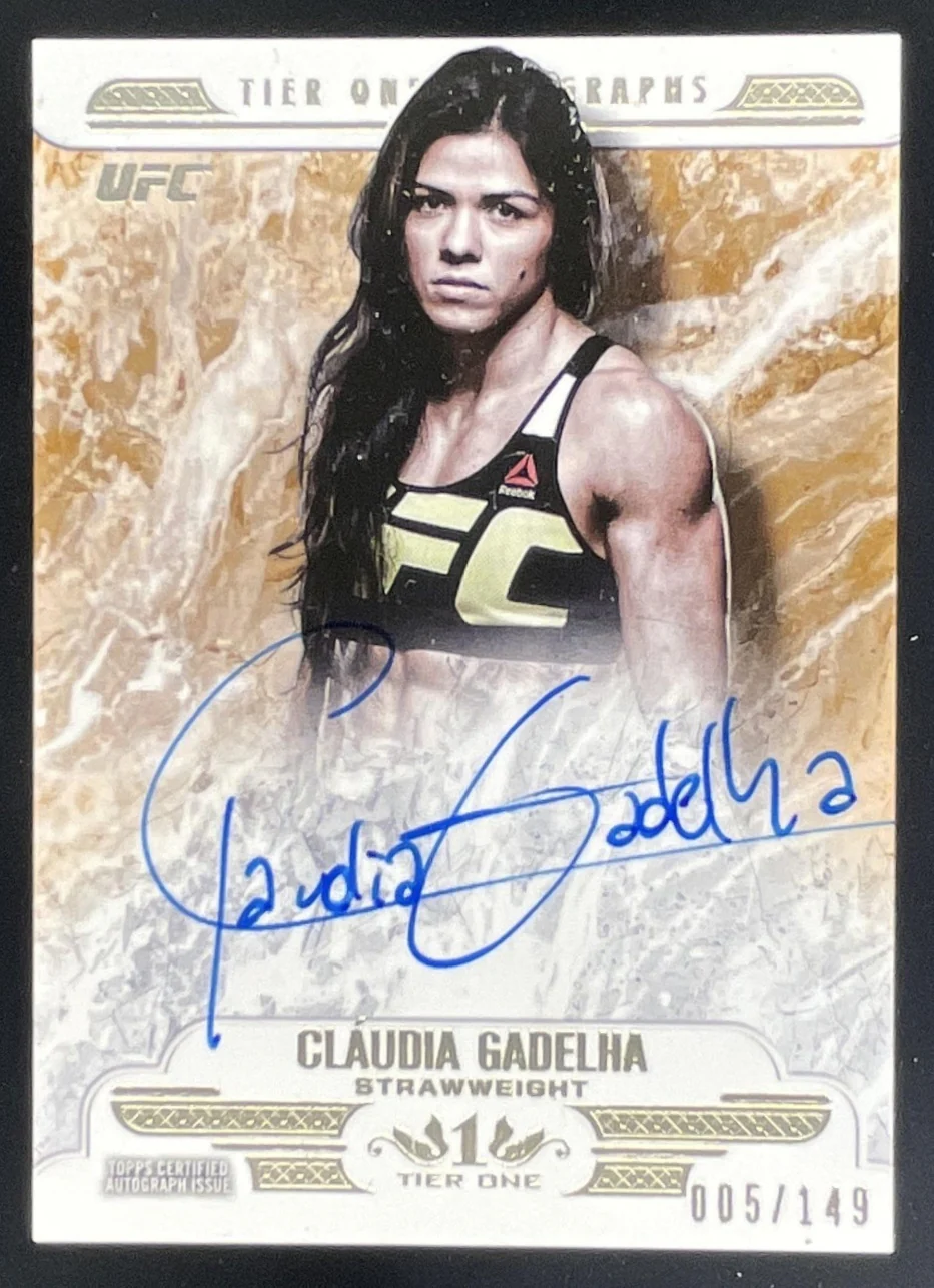 2017 Topps UFC Tier One Autograph Claudia Gadelha Auto /149