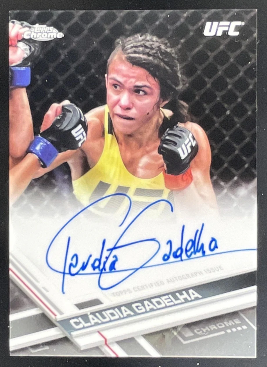 2017 Topps Chrome UFC Fighter Autographs #FA-CG Claudia Gadelha Auto