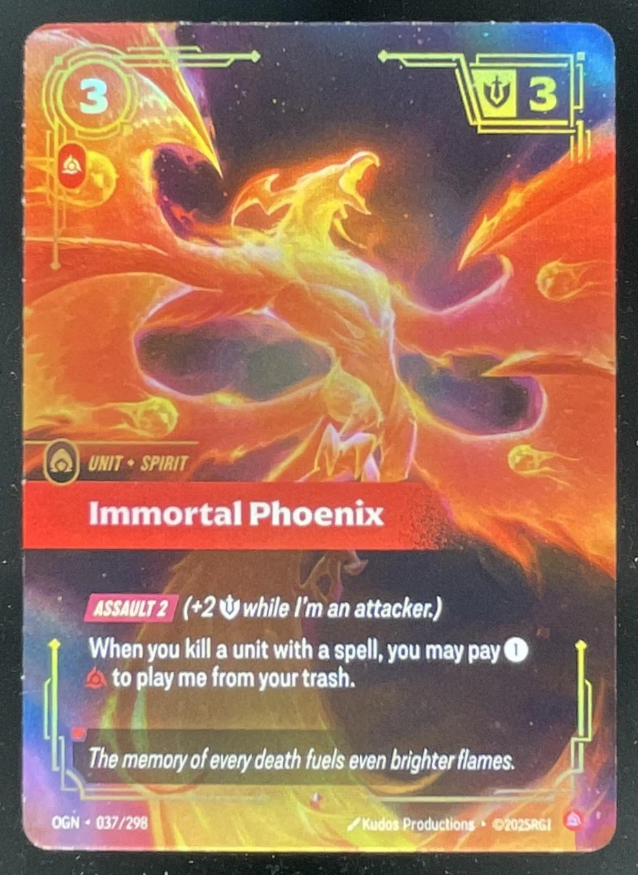 2025 Riftbound Origins Main Set #OGN-037 Immortal Phoenix