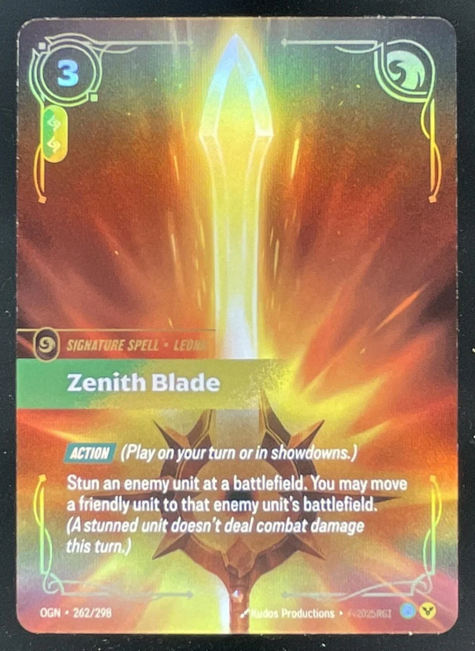 2025 Riftbound Origins Main Set #OGN-262 Zenith Blade