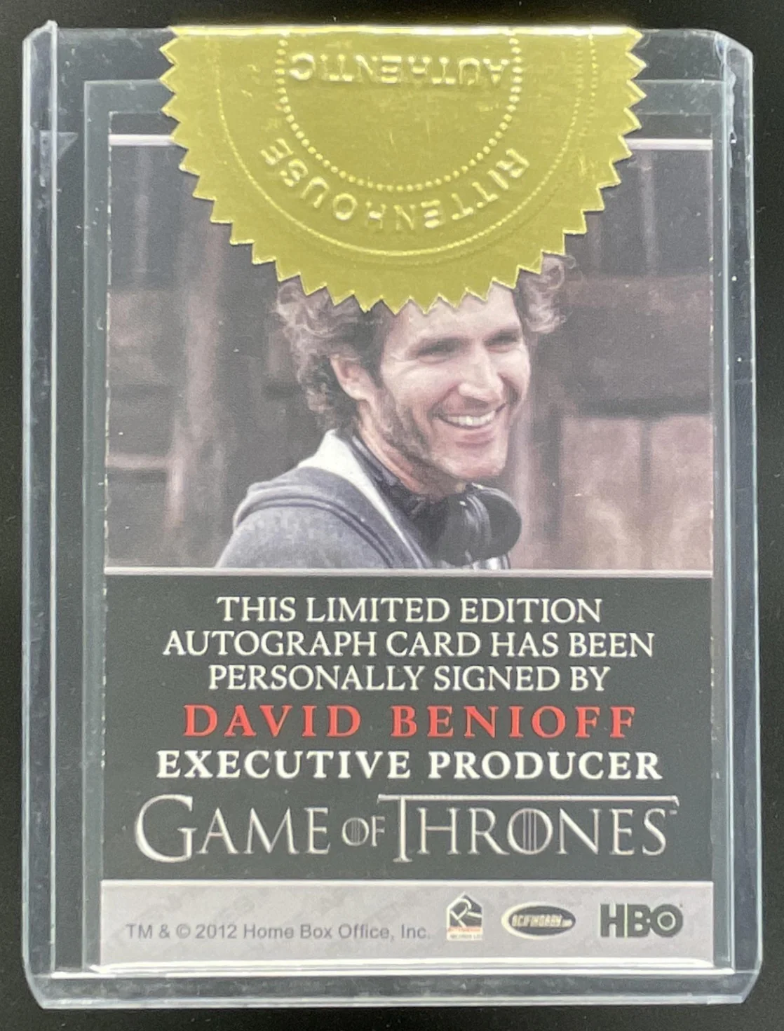 2012 Game of Thrones Autograph David Benioff Executive Producer Auto - Image 2