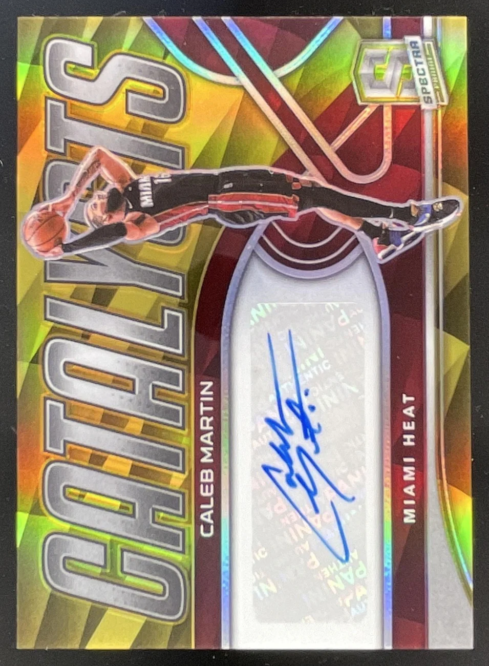2021-22 Spectra Catalysts Gold #CAS-CMT Caleb Martin Auto /10