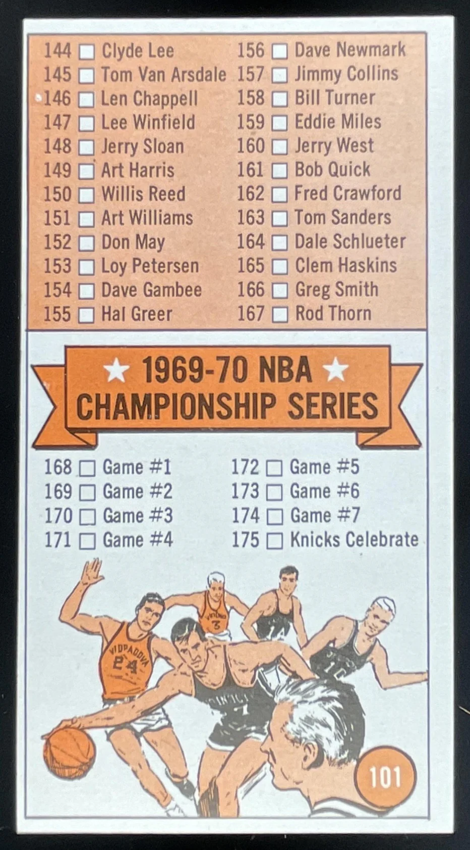 1970-71 Topps #101 Checklist 2: 111-175 - Image 2