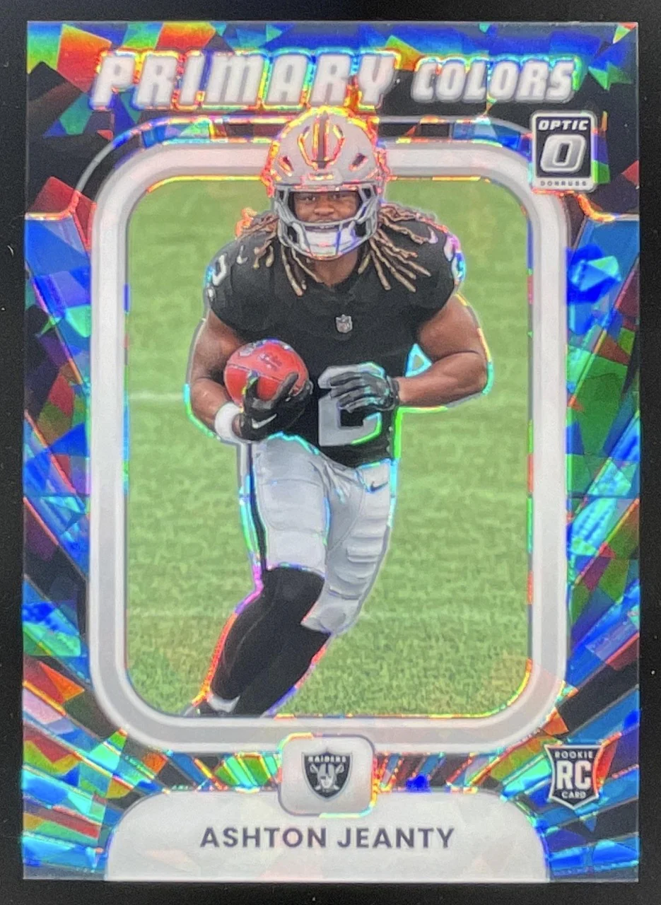 2025 Donruss Optic Rookie Primary Colors Ice Prizm #4 Ashton Jeanty RC /55