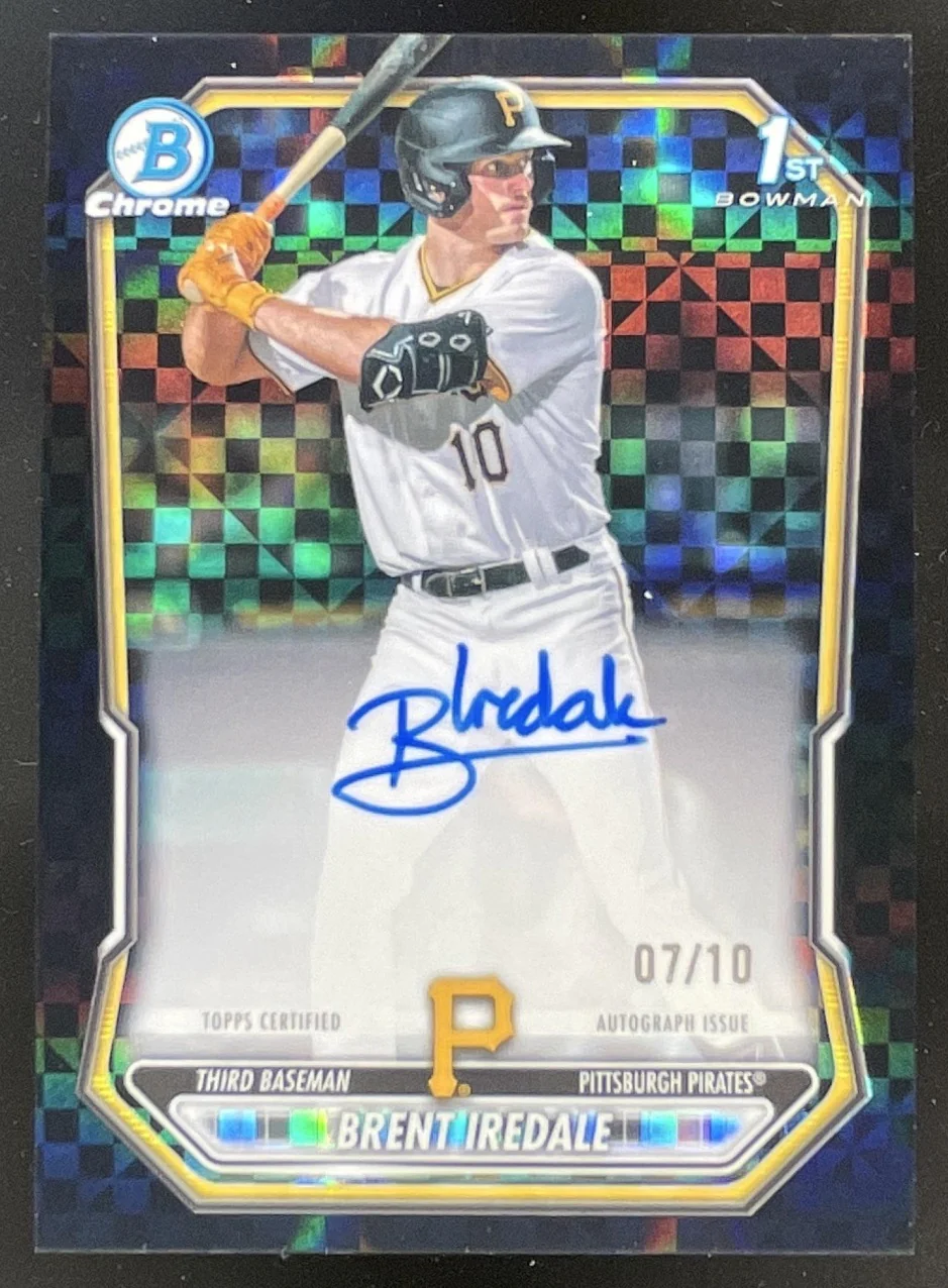 2026 Bowman Chrome Prospect Black X-Fractor #CPA-BI Brent Iredale RC Auto /10