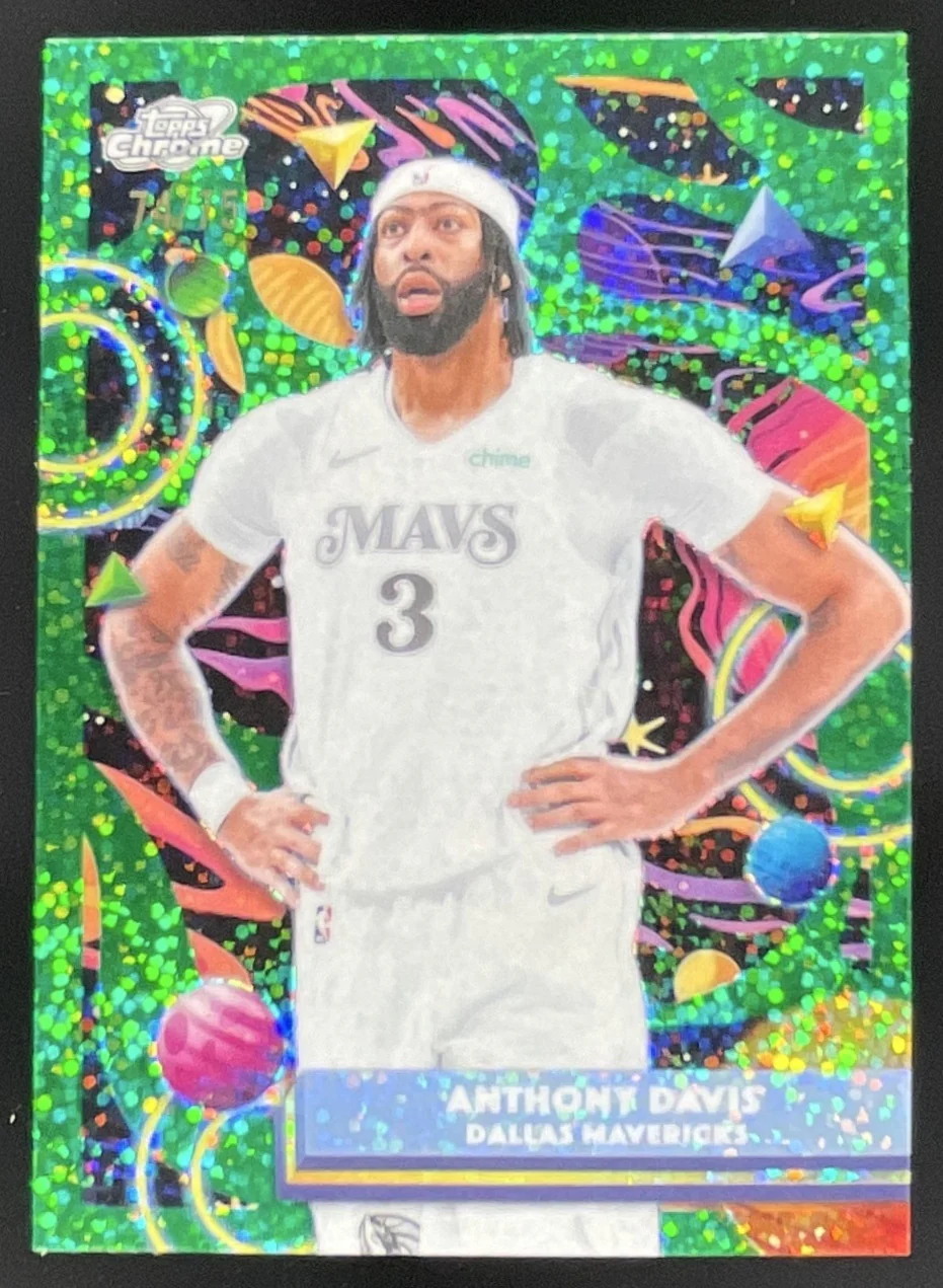 2025-26 Topps Cosmic Chrome Green Space Dust Refractor #145 Anthony Davis /75