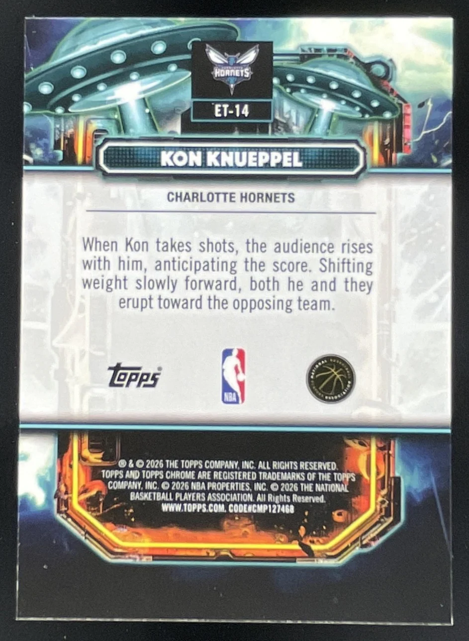 2025-26 Topps Cosmic Chrome Extraterrestrial Talent #ET-14 Kon Knueppel RC - Image 2