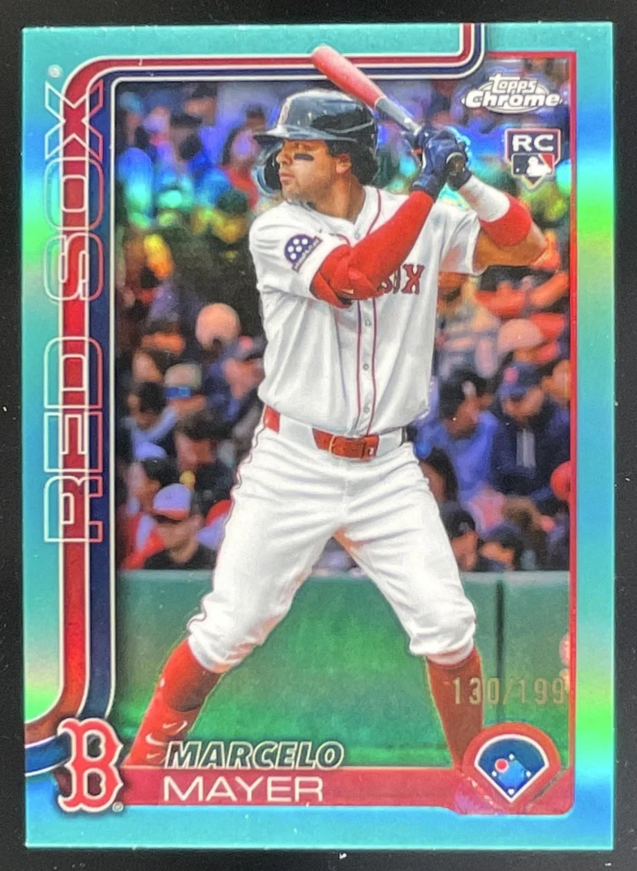 2025 Topps Chrome Update Aqua Refractor #USC9 Marcelo Mayer RC /199