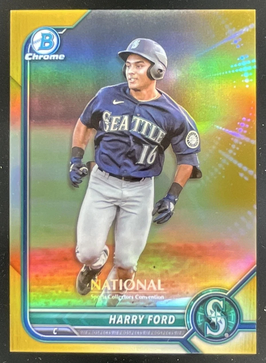 2022 Bowman Chrome National NSCC Wrapper Redemption Gold #NSCCPHF Harry Ford /50