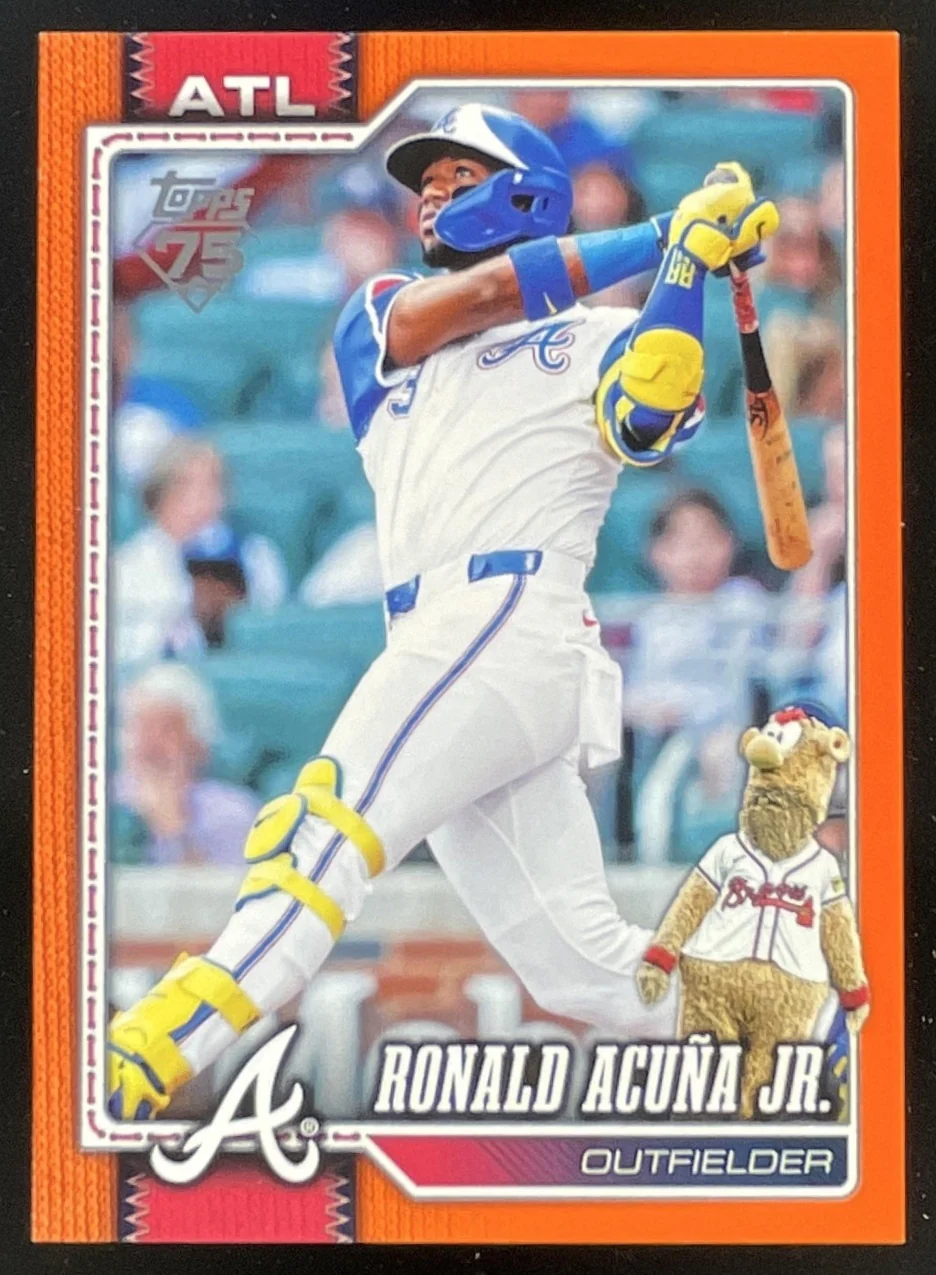 2026 Topps Series 1 Hidden Mascots Orange #50 Ronald Acuna Jr. SP /25
