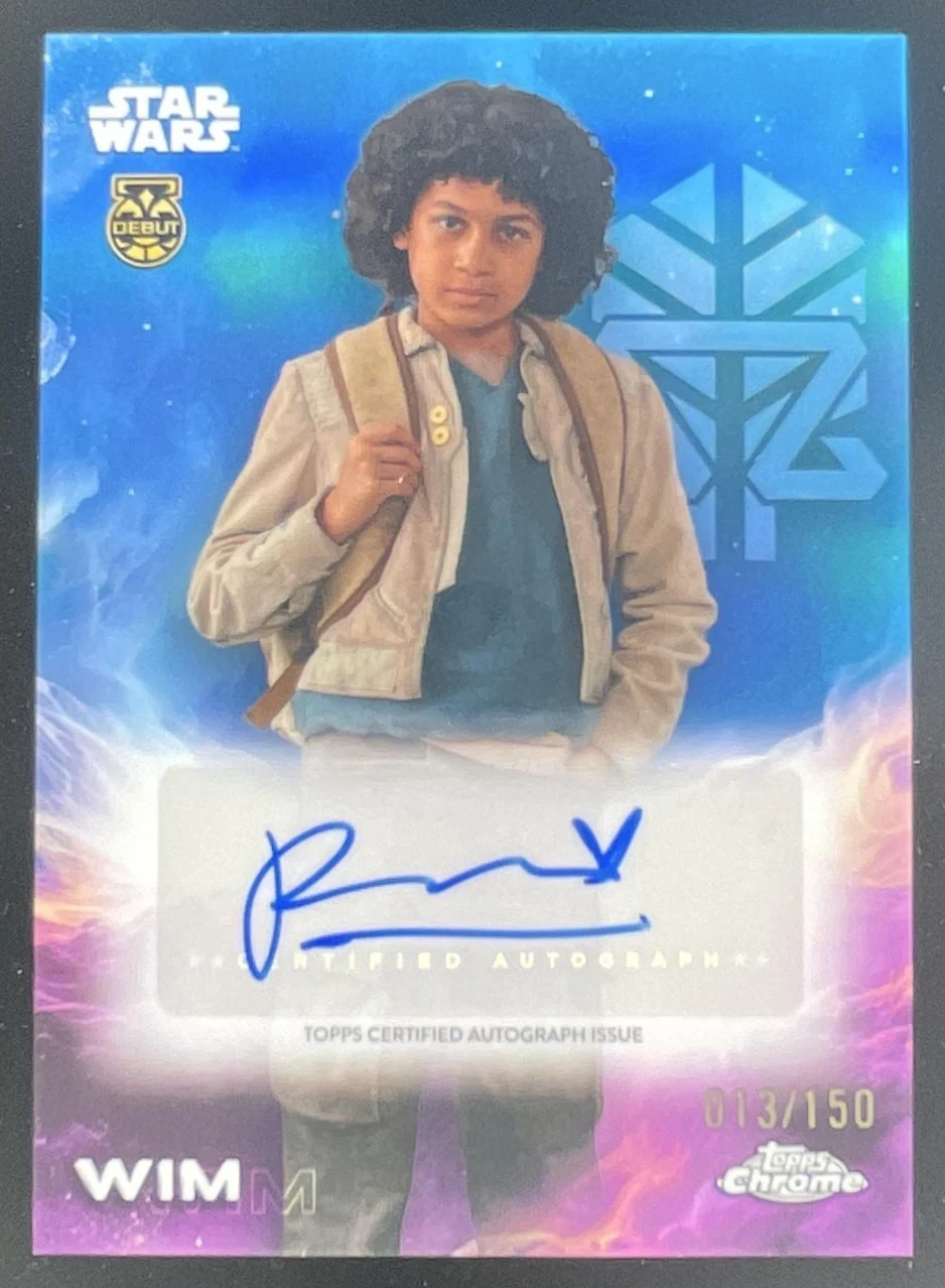 2025 Topps Chrome Star Wars Skywalker Blue #RCC Ravi Cabot-Conyers Wim Auto /150