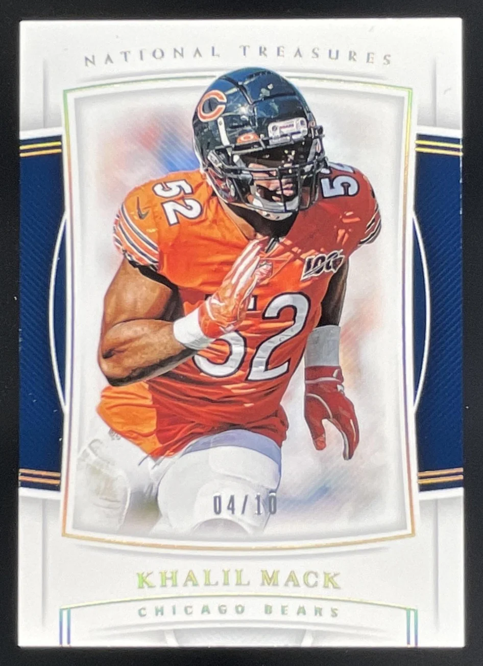 2019 Panini National Treasures Holo Gold #55 Khalil Mack /10