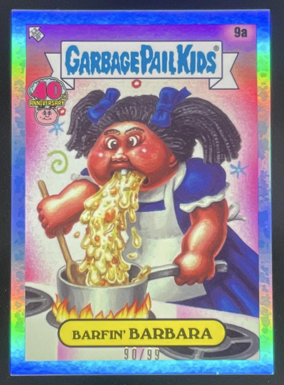 2025 Garbage Pail Kids: Worst of GPK A-Names Drool Blue #9a BARFIN' BARBARA /99