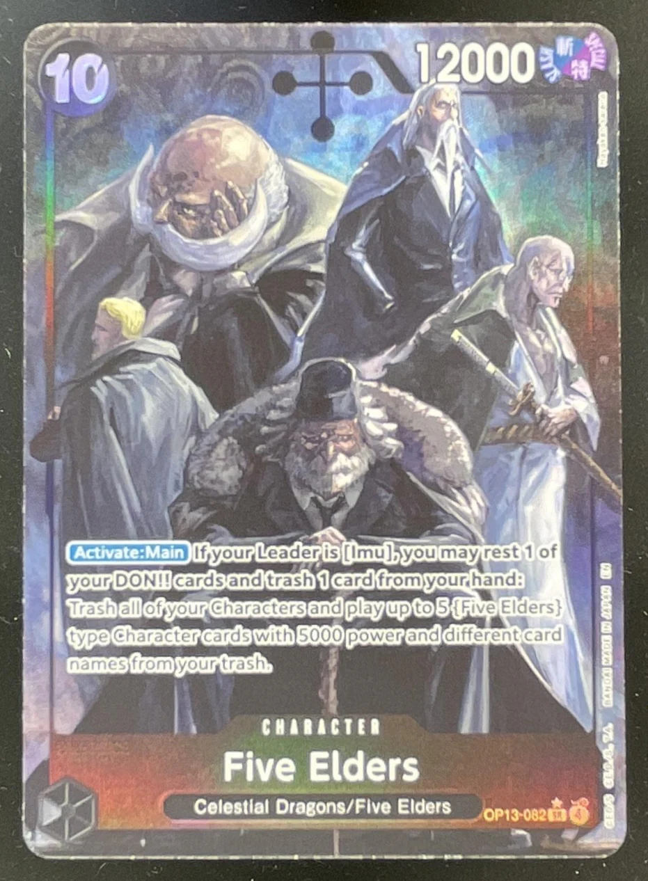 2025 One Piece Carrying On His Will Alternate Art #OP13-082 Five Elders SP