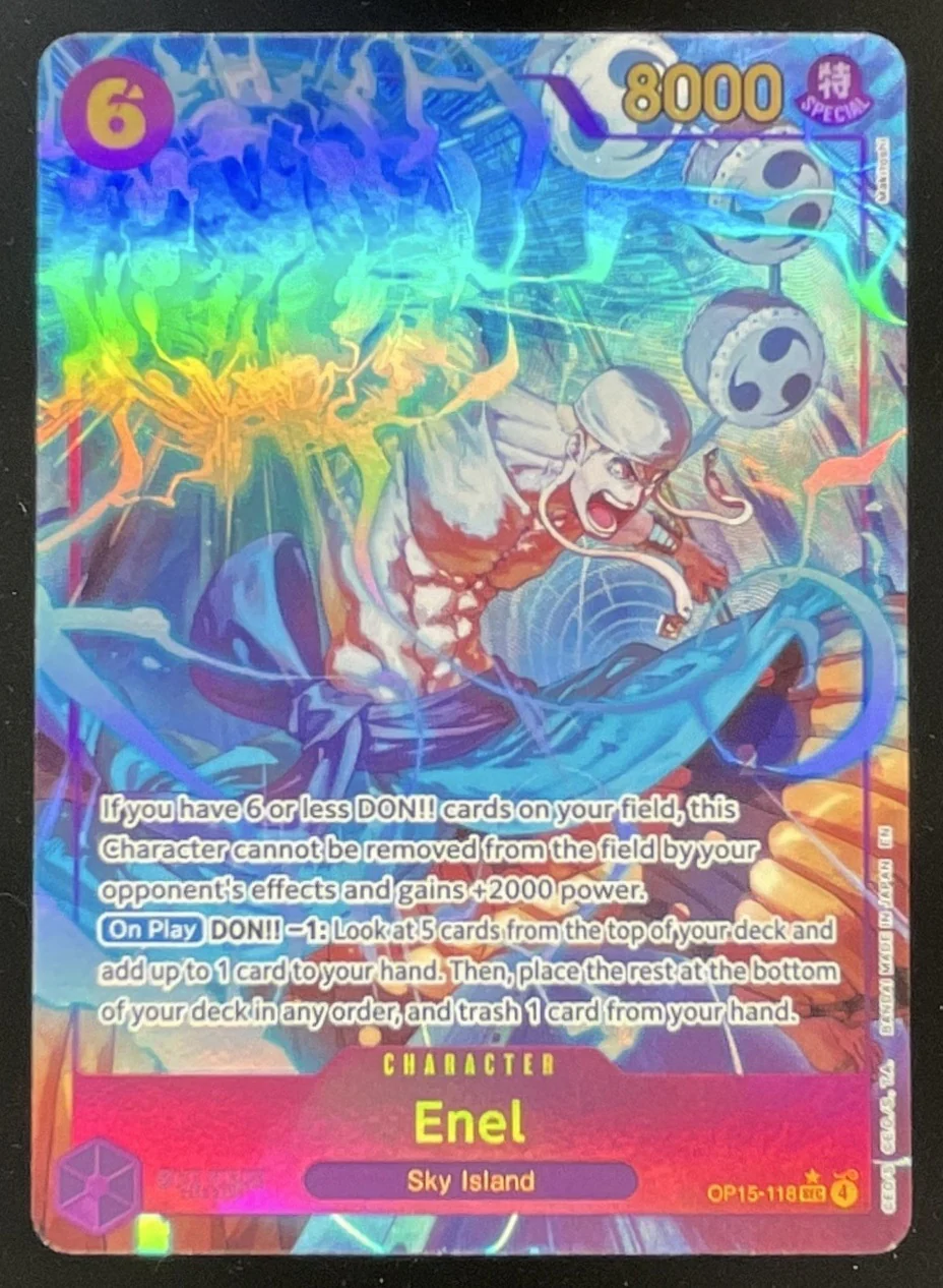 2026 One Piece Adventure on Kami's Island Secret Rare #OP15-118 Enel