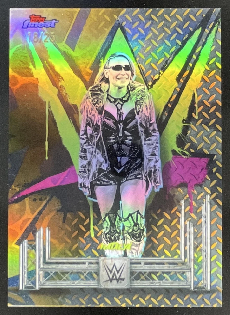 2025 Topps Finest WWE Uncommon Gold Refractor #105 Natalya /25