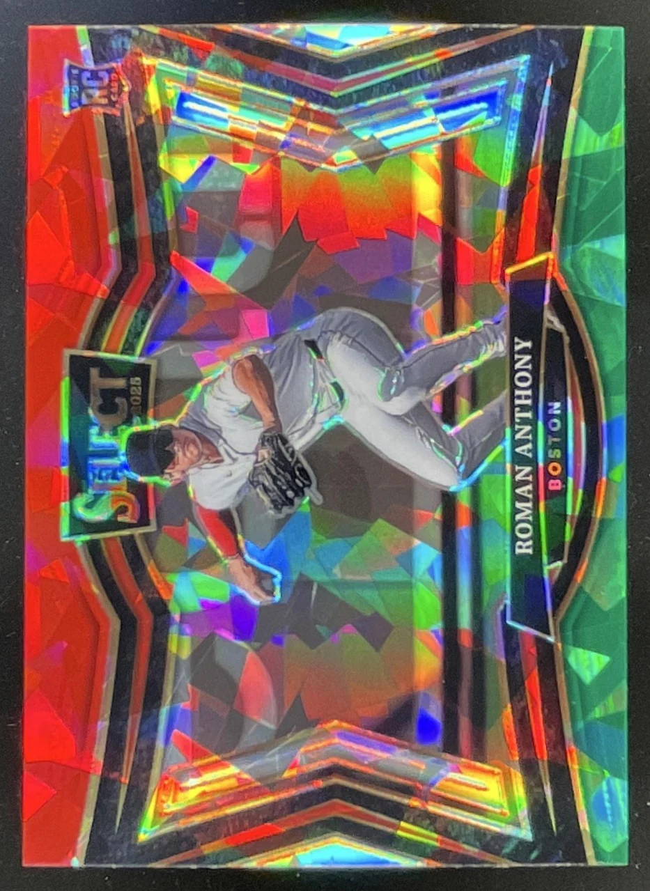 2025 Panini Select Diamond Red and Green Ice Prizms #293 Roman Anthony RC
