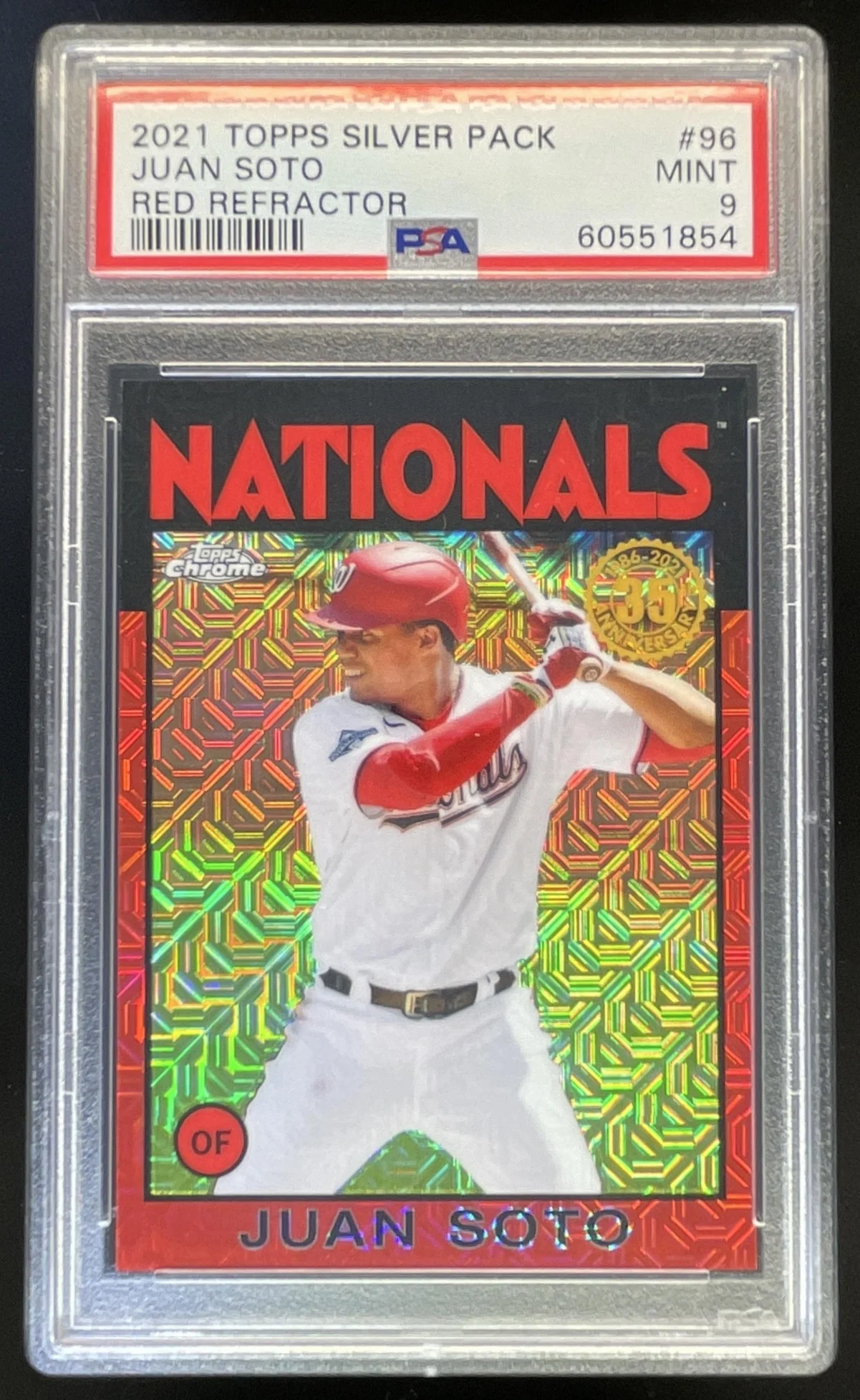 2021 Topps Silver Pack Red Refractor #86BC-96 Juan Soto /5 PSA 9